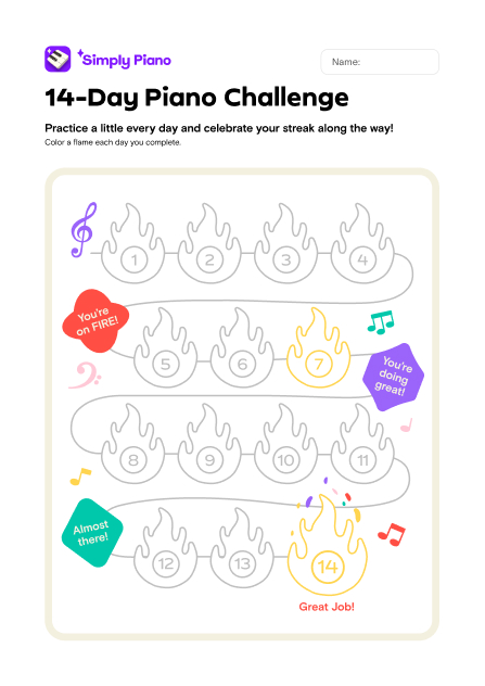 14 Day Streak Planner preview