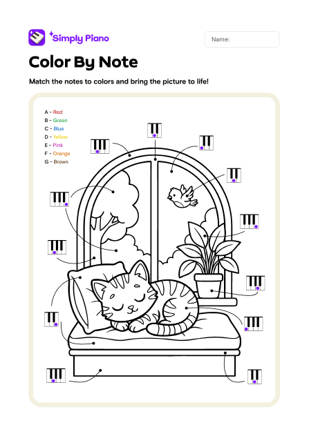 Color by Note - Cat preview